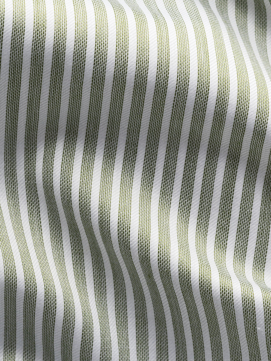 STRIPED SIGNATURE TWILL SHIRT, GREEN