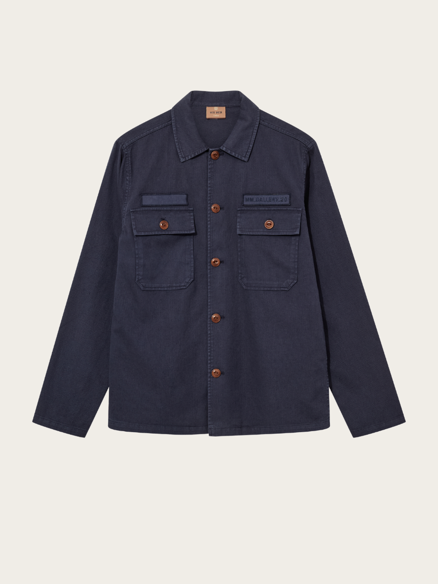 MARCELLO PORRO UNIFORM OVERSHIRT, NAVY