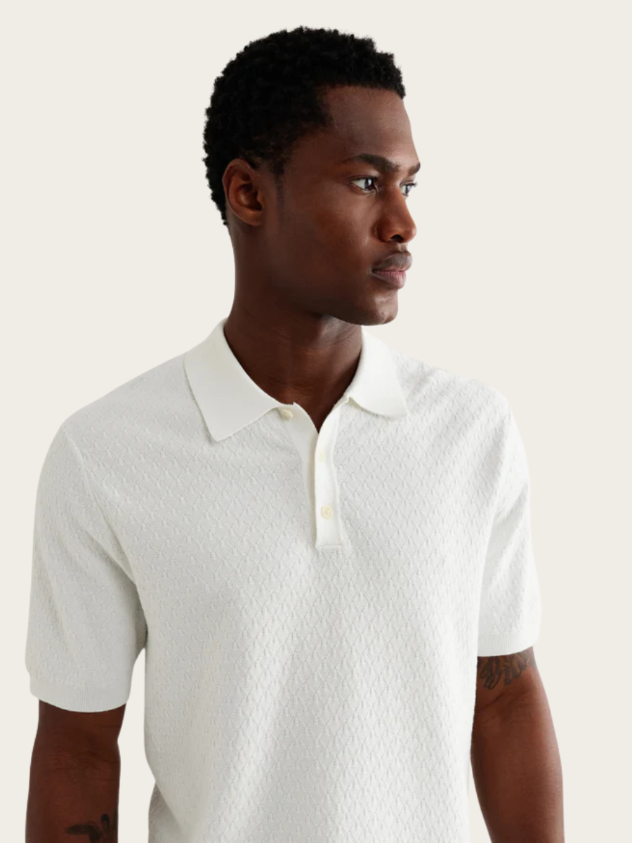 NAPLES SS POLO, ECRU