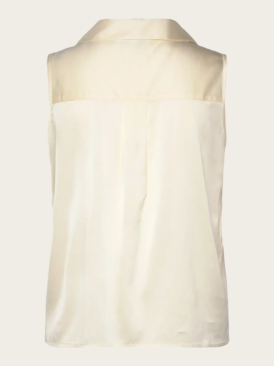 PENELOPE SILK BLEND TOP, IVORY