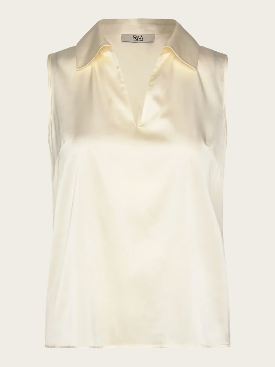 PENELOPE SILK BLEND TOP, IVORY