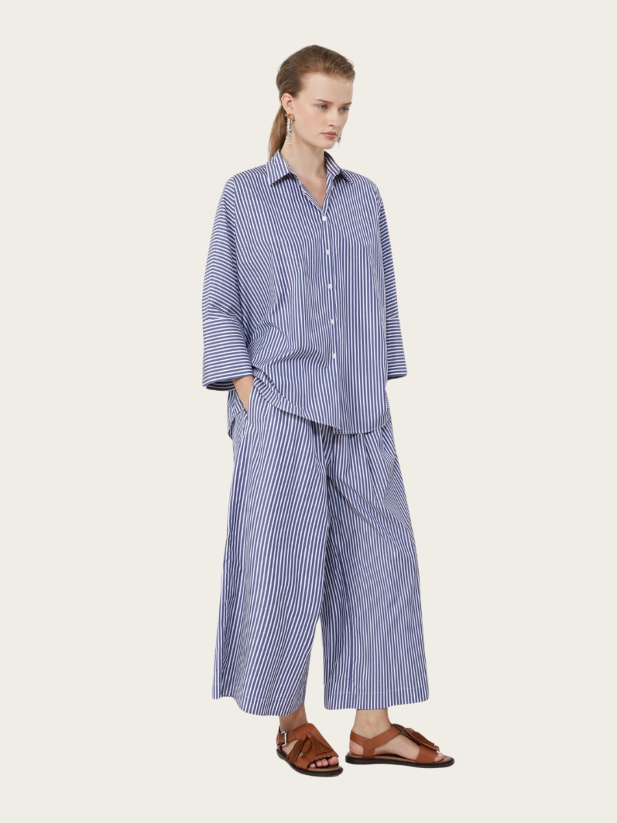 OTTONE TROUSERS, NAVY STRIPE