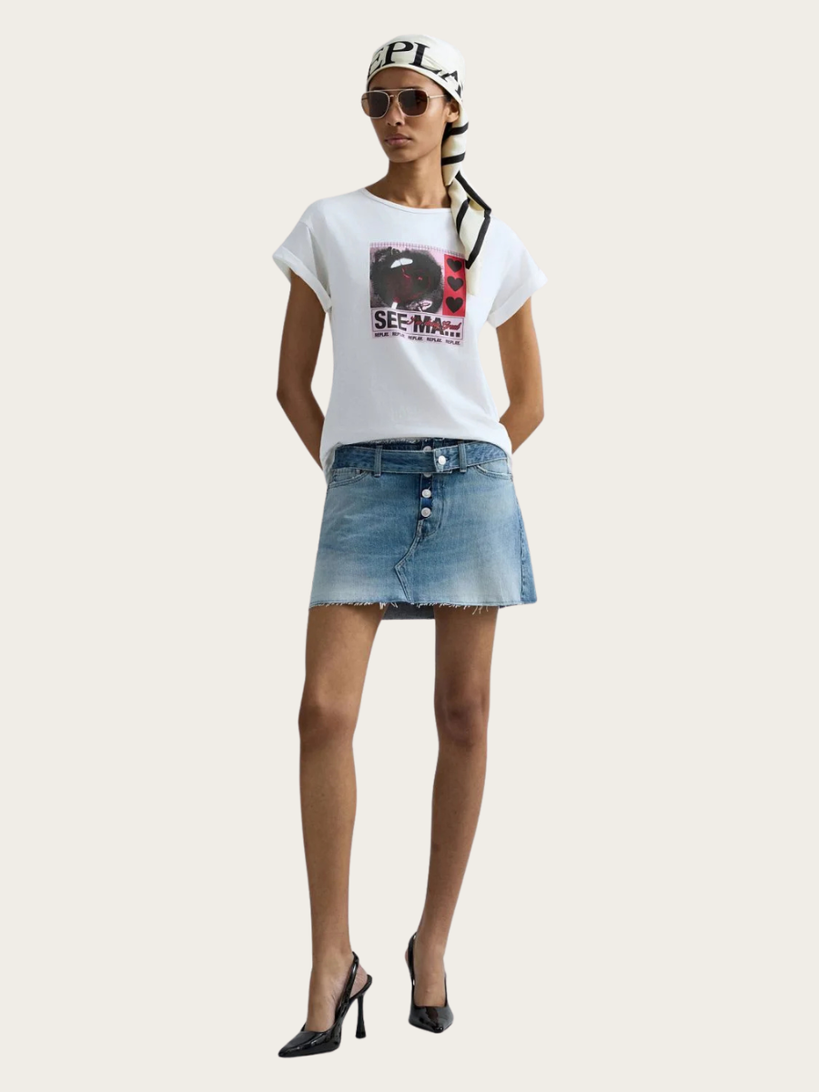 PHOTO-PRINT JERSEY T-SHIRT, NATURAL WHITE