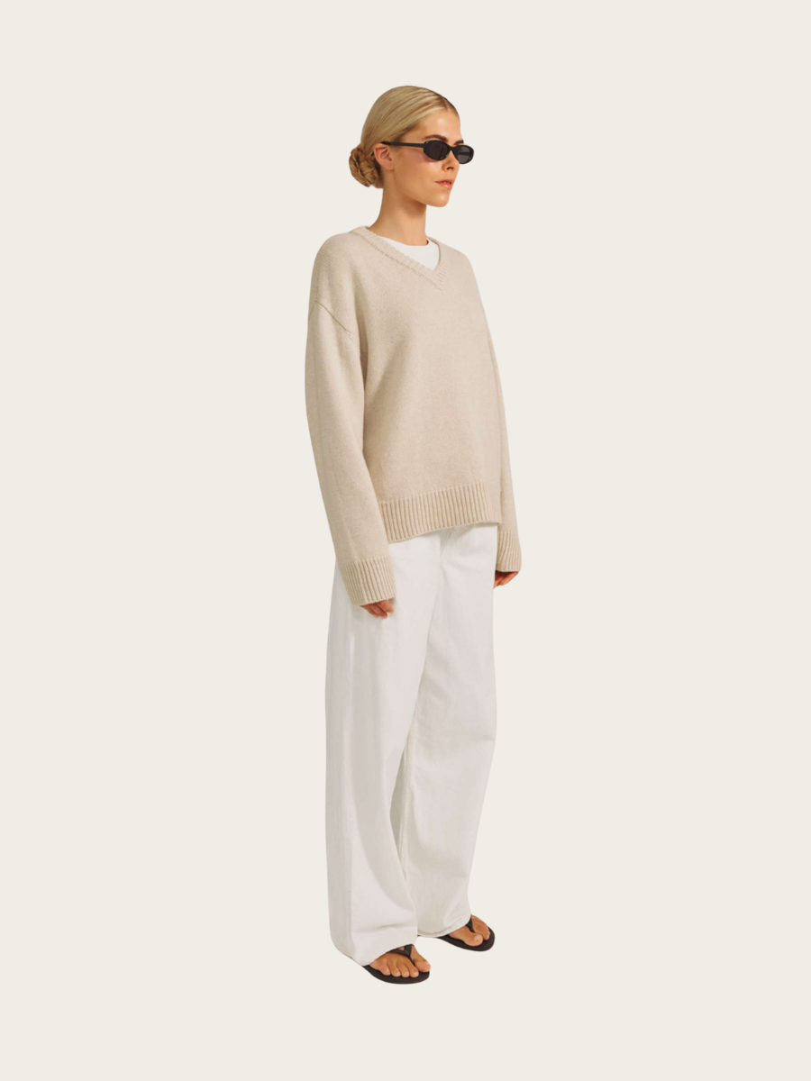 OLJA SWEATER, WARM BEIGE