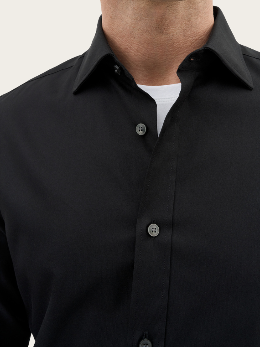 ADLEY C CUTAWAY SHIRT, BLACK