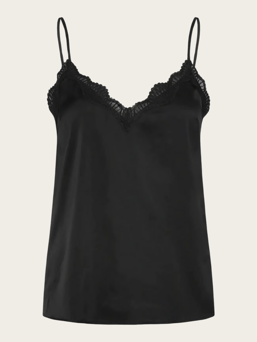 PENELOPE SILK BLEND SL CAMISOLE, BLACK
