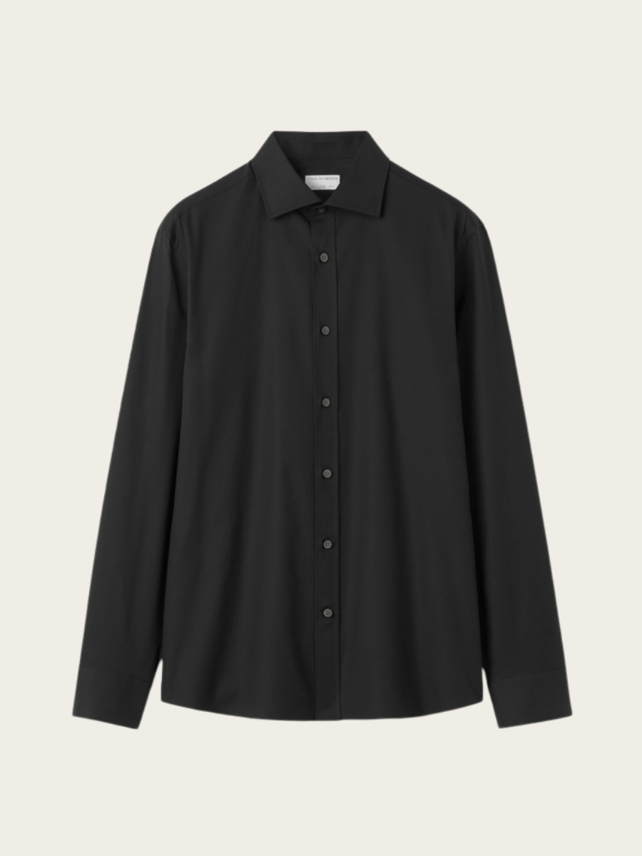ADLEY C CUTAWAY SHIRT, BLACK