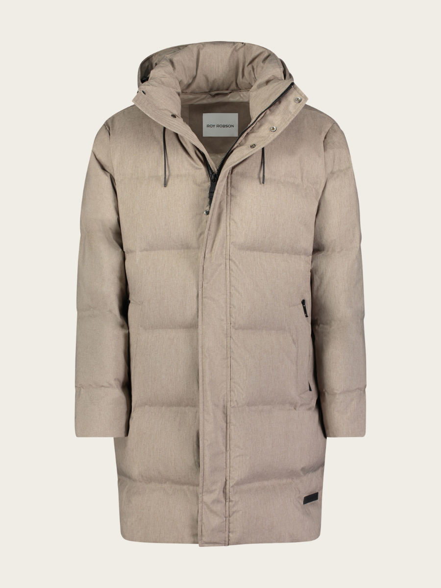 MENS DOWN JACKET, DARK SAND