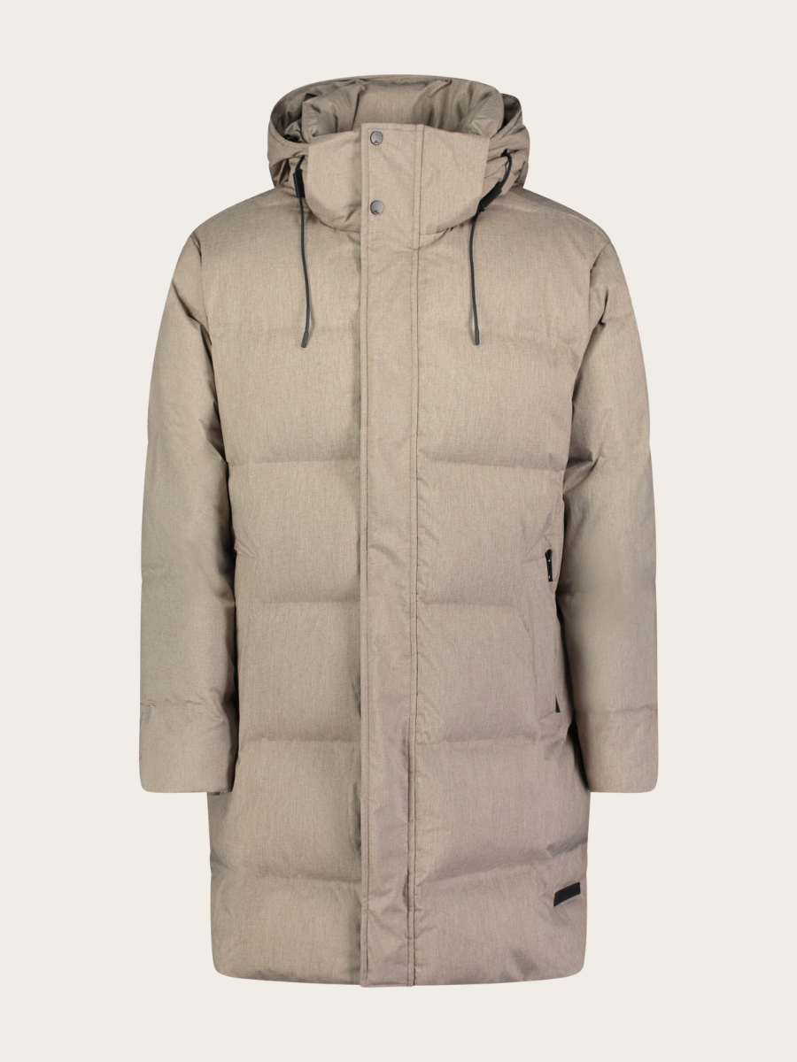 MENS DOWN JACKET, DARK SAND