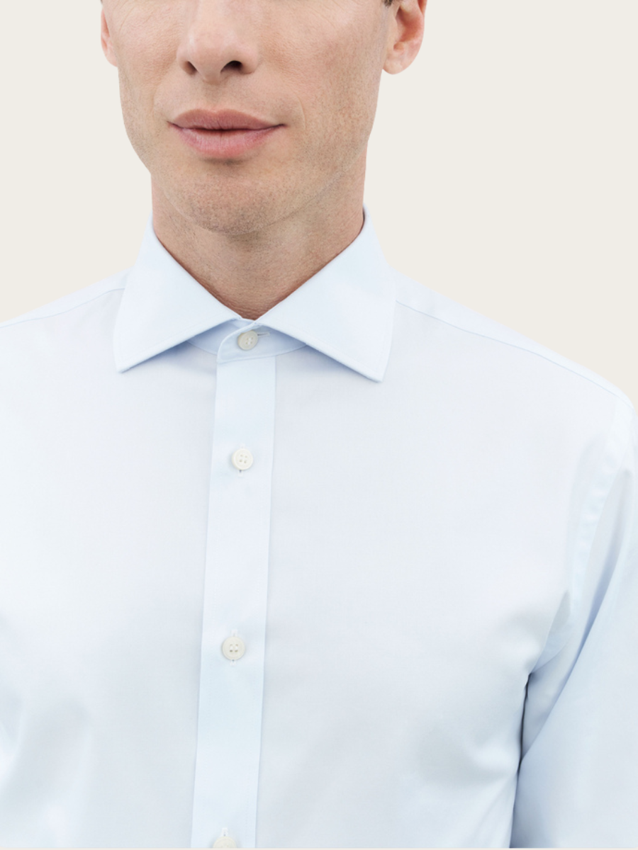 ADLEY C CUTAWAY SHIRT, LIGHT BLUE
