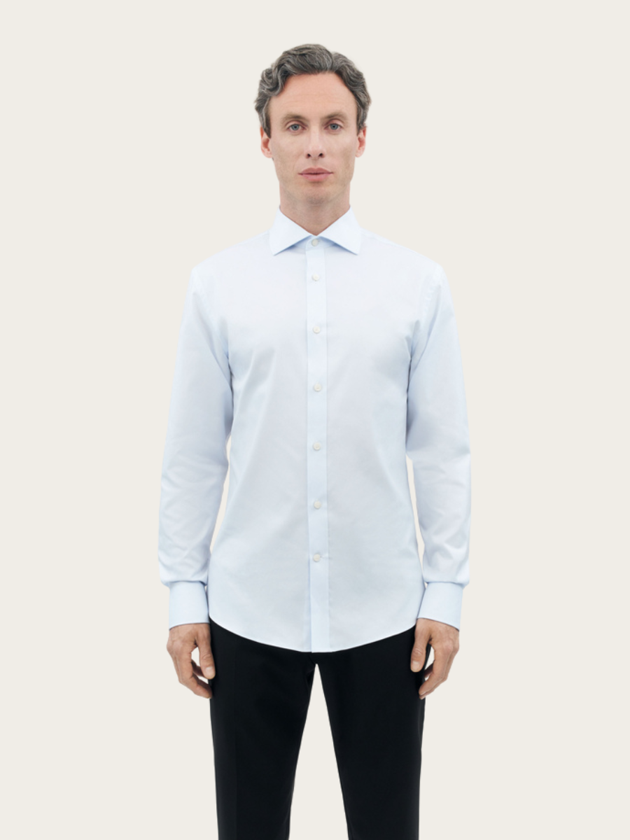 ADLEY C CUTAWAY SHIRT, LIGHT BLUE