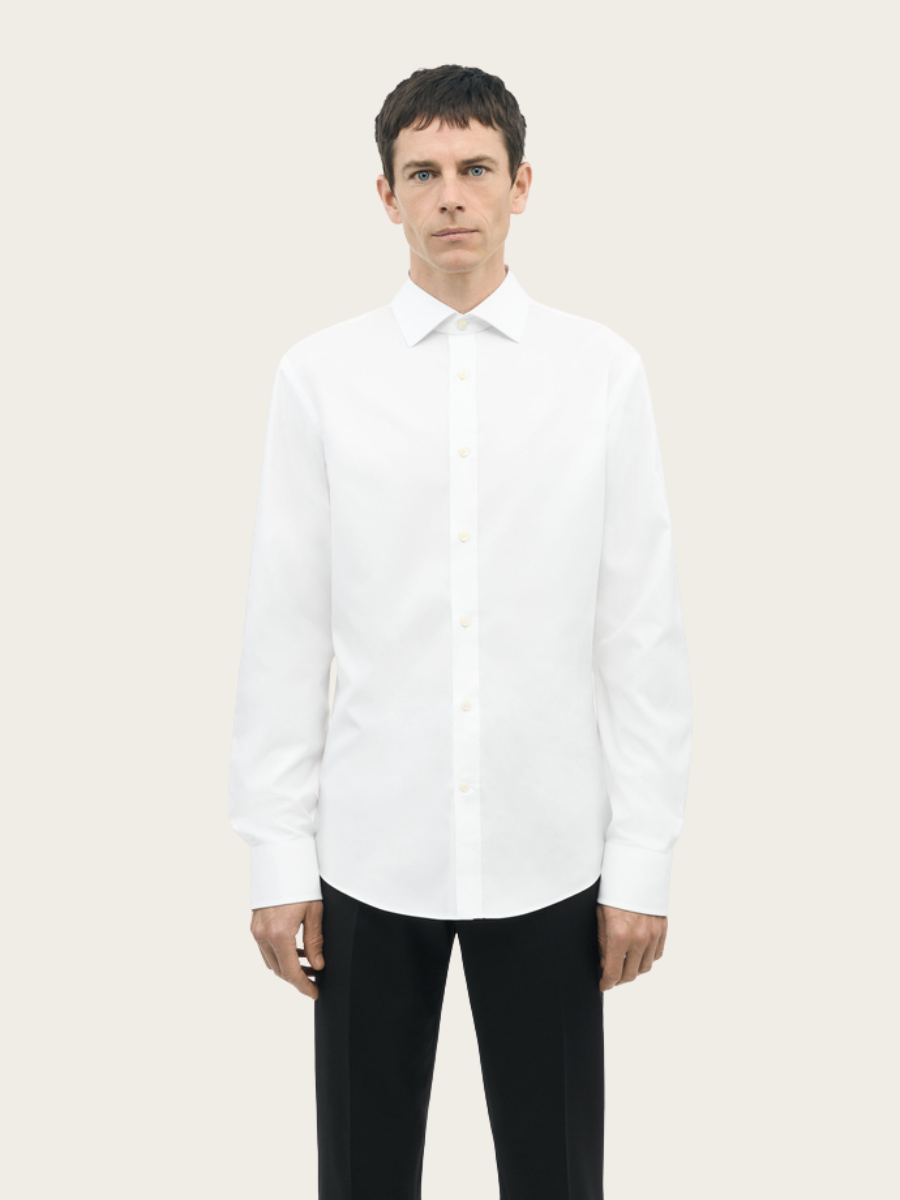 ADLEY C CUTAWAY SHIRT, PURE WHITE