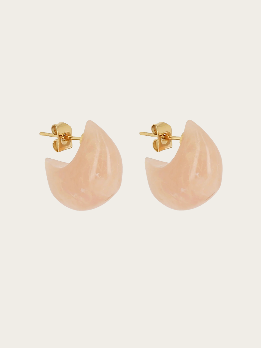 GLOW EARRINGS, NUDE