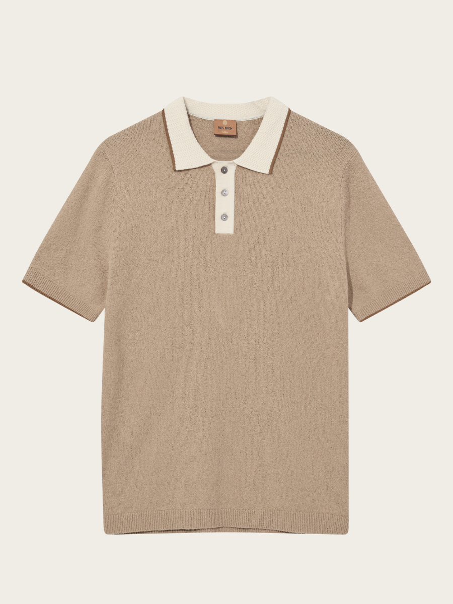 FRANCESCO POLO SS KNIT, DUNE