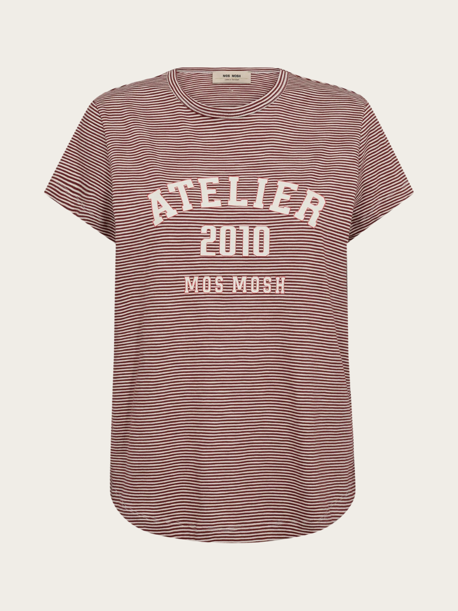 CAMP O-SS STRIPE TEE, COWHIDE