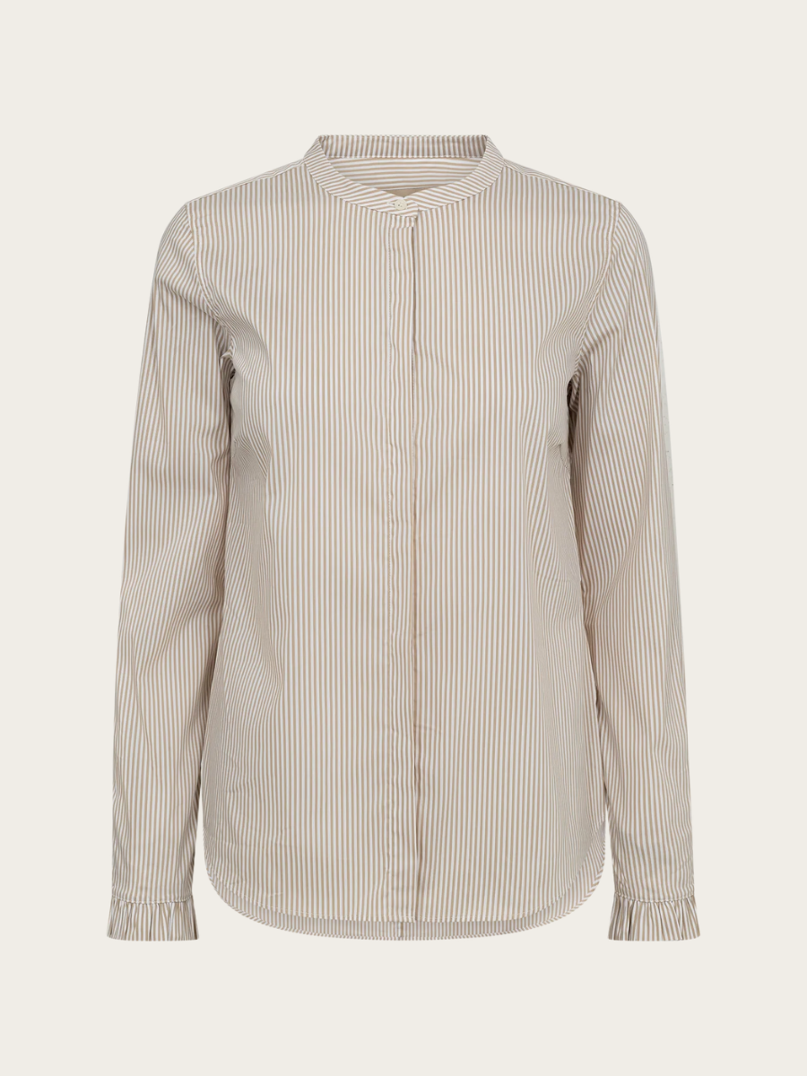 MATTIE STRIPE SHIRT, SAFARI
