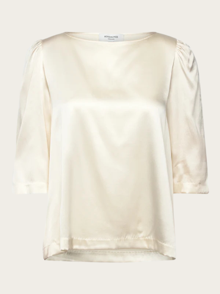 JADE SILK BOATNECK BLOUSE, IVORY