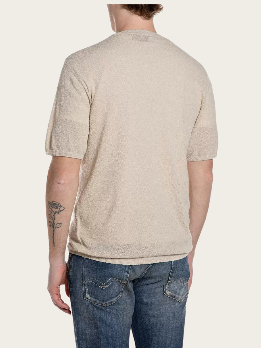 KNITTED T-SHIRT, SAND