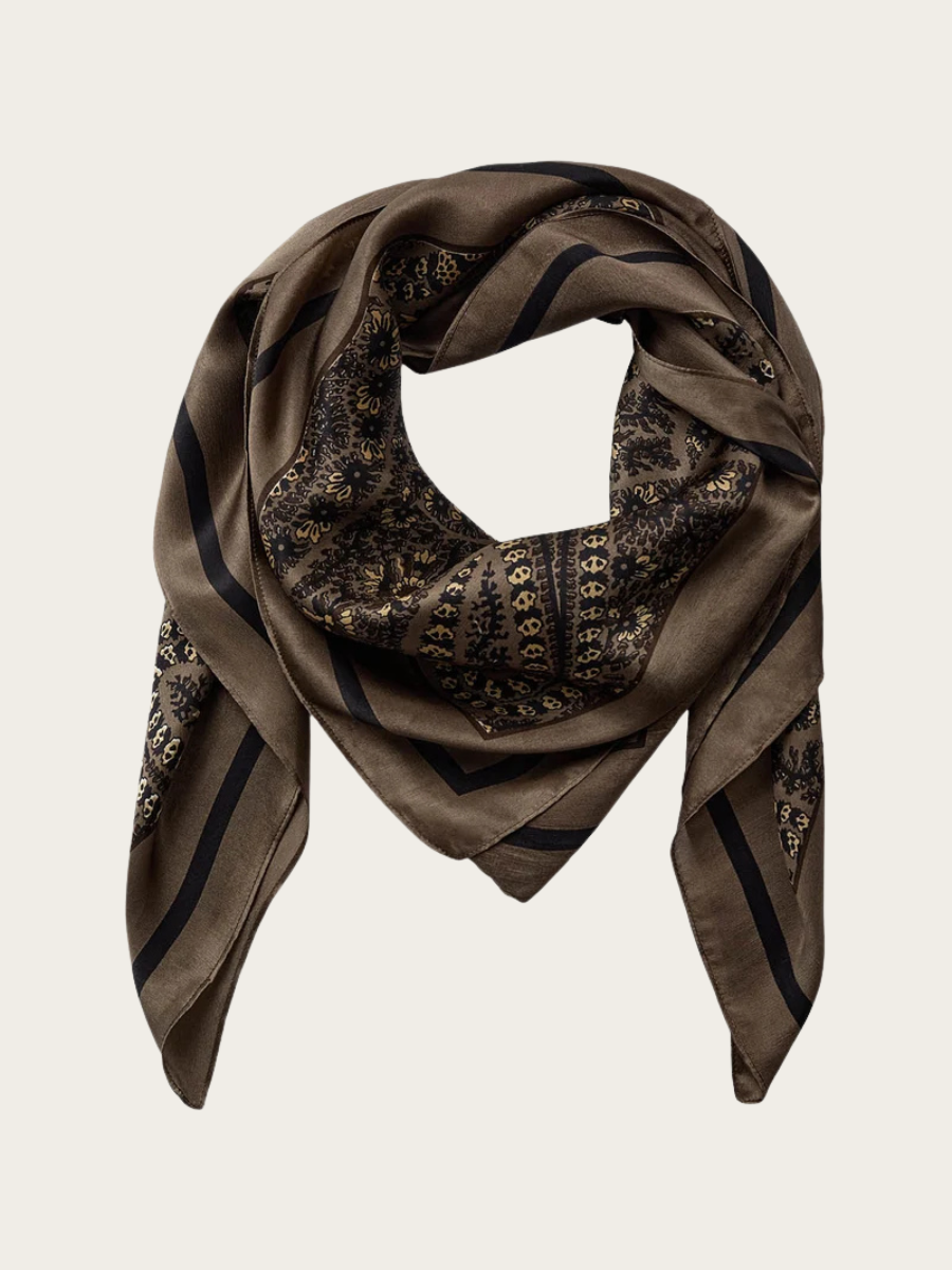 HAI SILK SCARF, BROWN