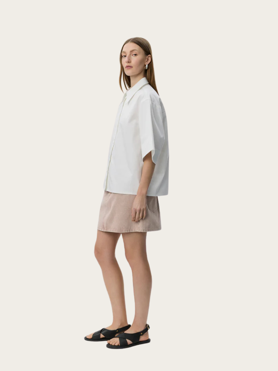 HARVEY OVERSIZE SS SHIRT, White