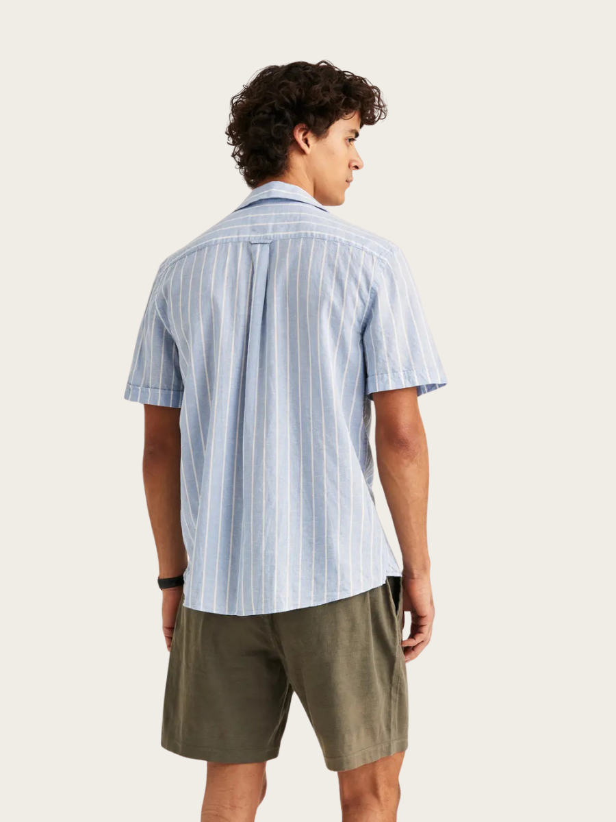 RESORT LINEN SS SHIRT, LIGHT BLUE