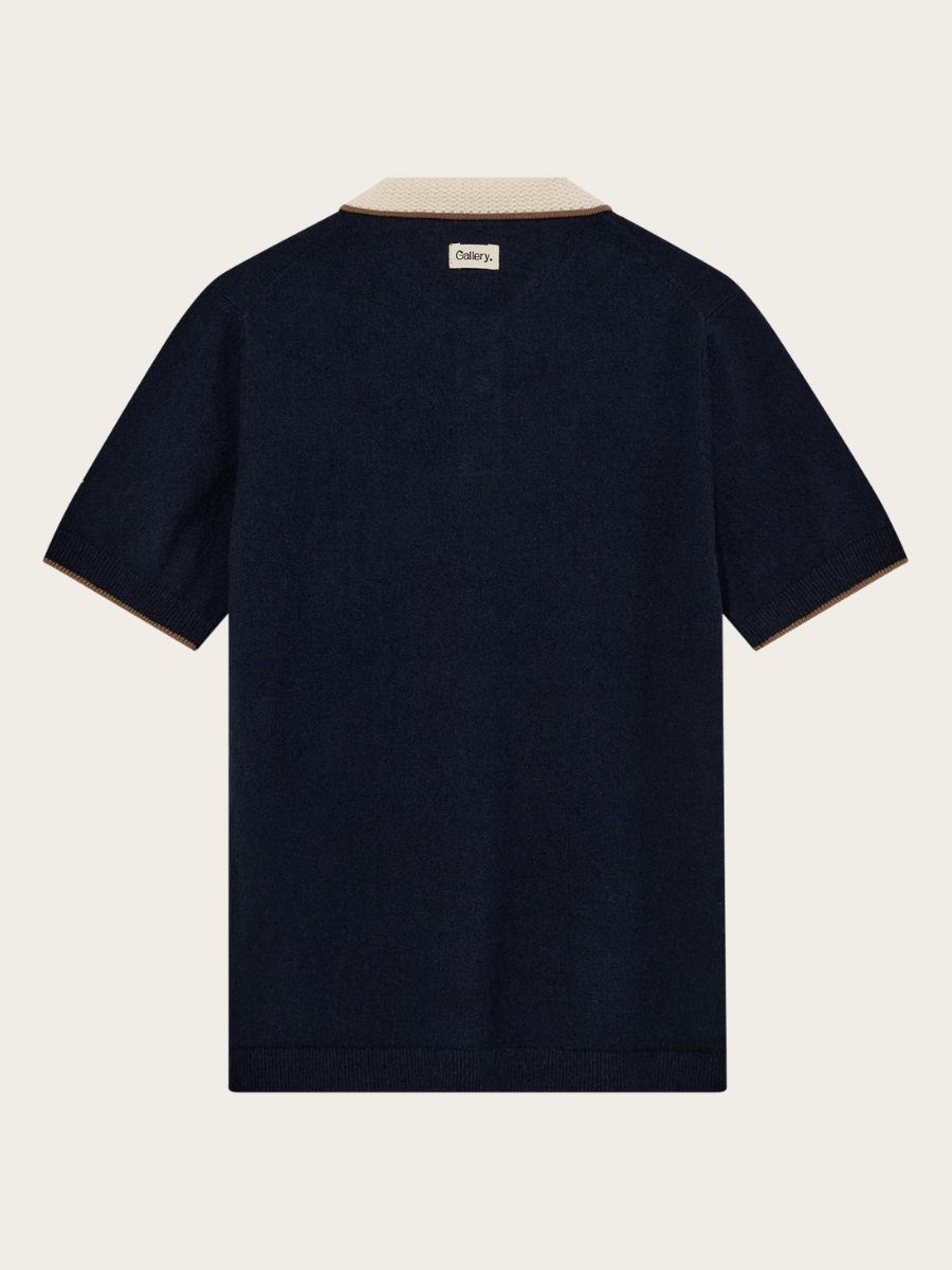 FRANCESCO POLO SS KNIT, ESTATE BLUE