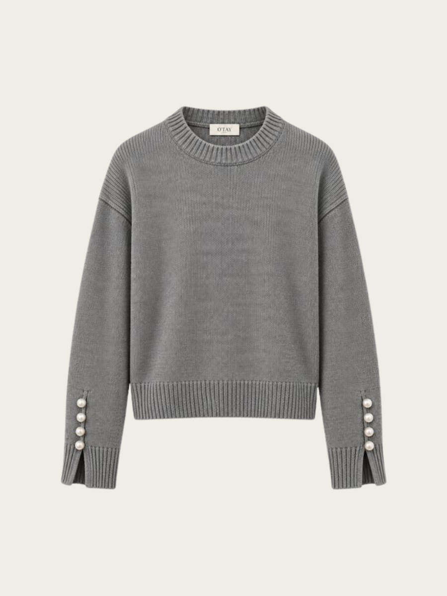 ABBELONE CHUNKY SWEATER, GREY