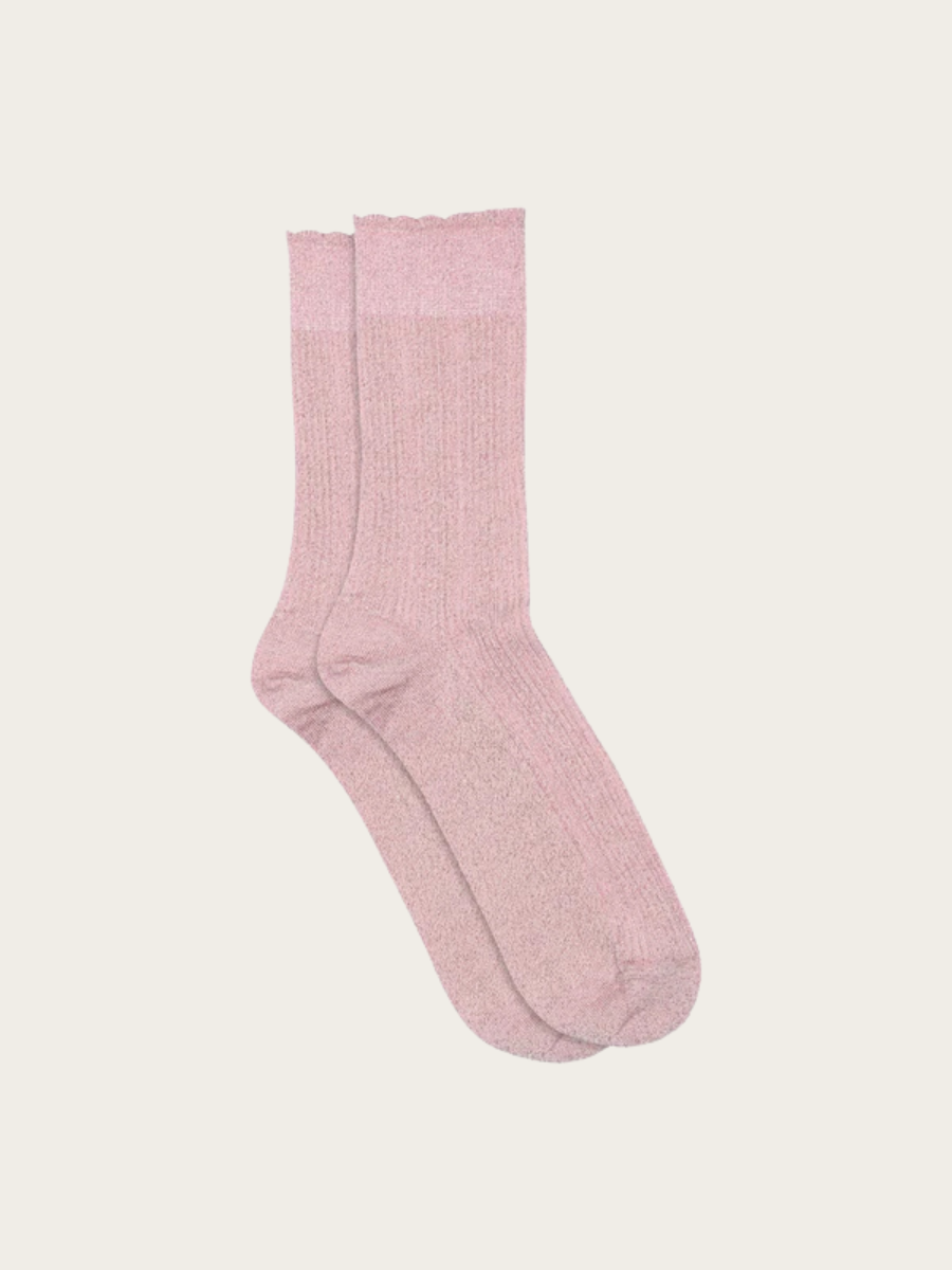 JULIA GLITTER SOCKS S PINK NECTAR