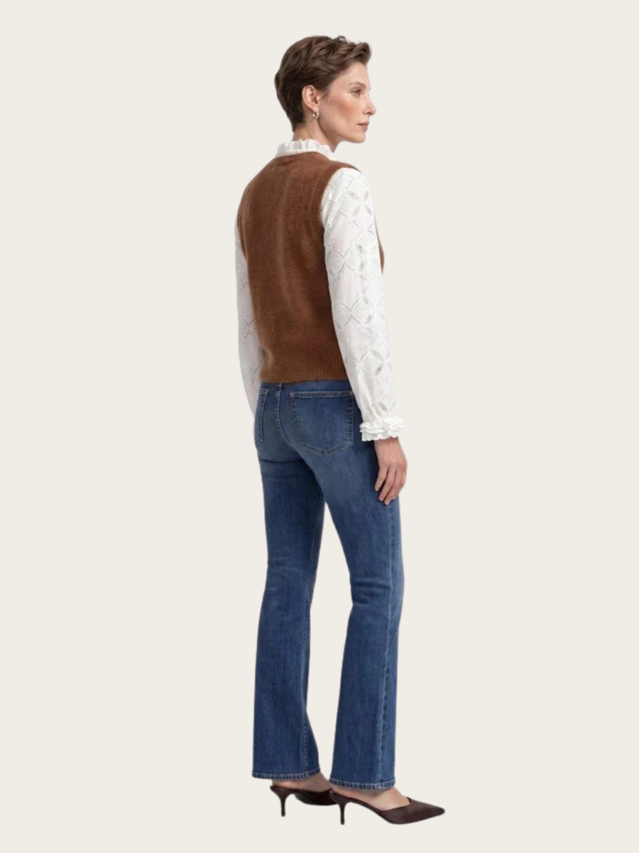 COZY CREW KNITTED VEST, HAZEL
