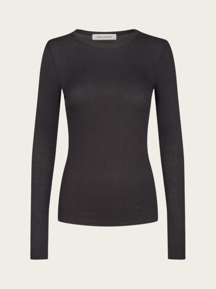 PETRICIA LS T-SHIRT, BLACK