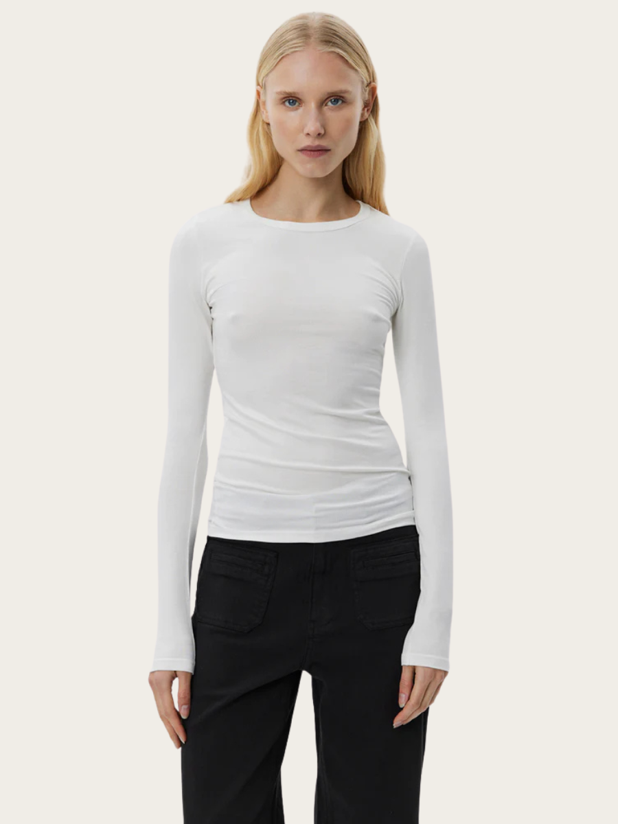 PETRICIA LS T-SHIRT, WHITE