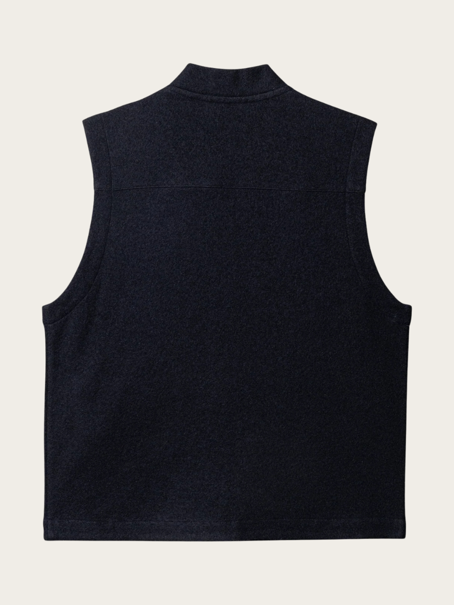 MUDOCK WOOL WAISTCOAT, DARK NAVY