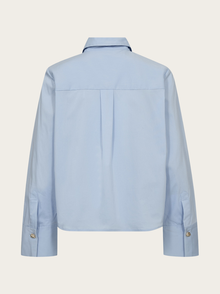 NYLA POPLIN DECO SHIRT, AIR BLUE