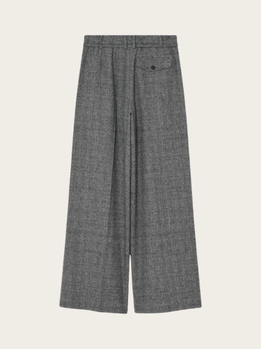 ELINA TARTAN PANTS, BLACK CHECK