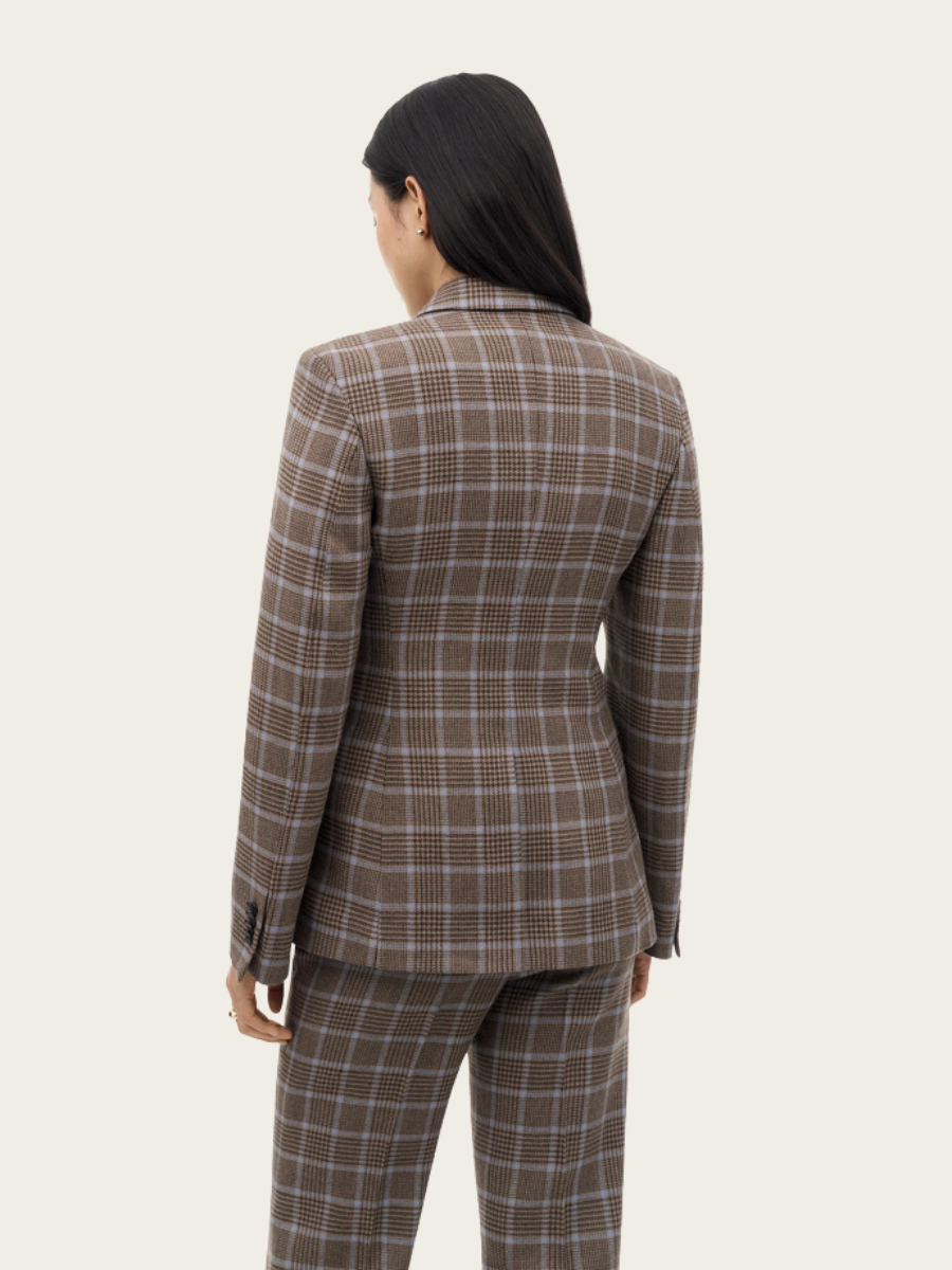 ELMI BLAZER JACKET, COFFEE