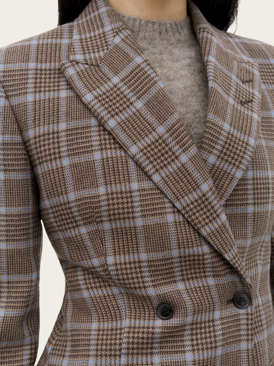 ELMI BLAZER JACKET, COFFEE