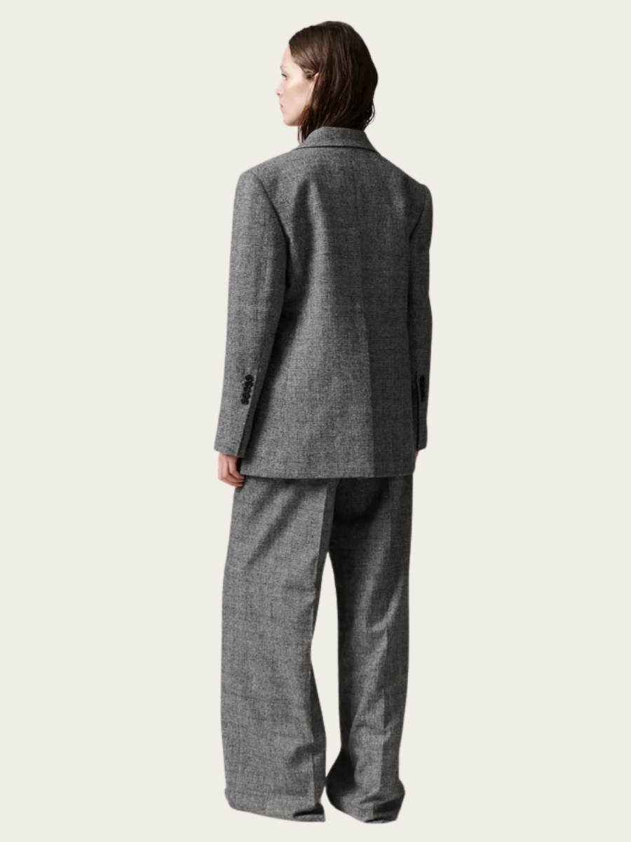 ELINA TARTAN PANTS, BLACK CHECK