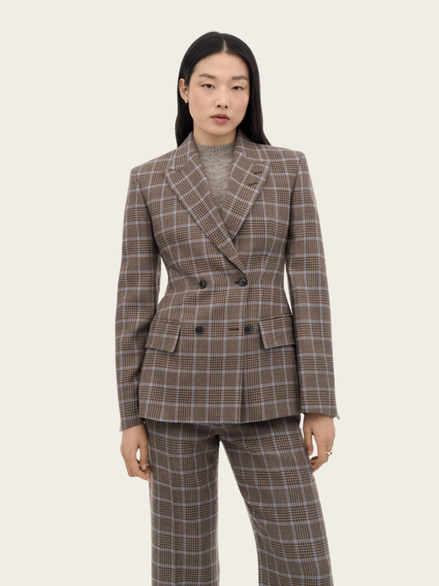 ELMI BLAZER JACKET, COFFEE