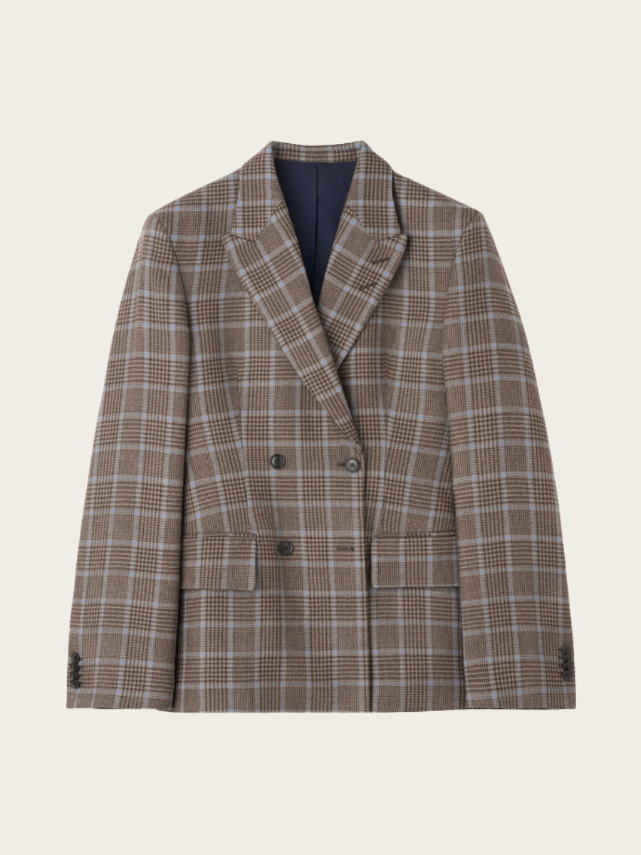 ELMI BLAZER JACKET, COFFEE