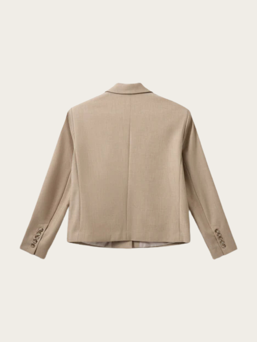 ELLY SHORT BLAZER, LIGHT SAND