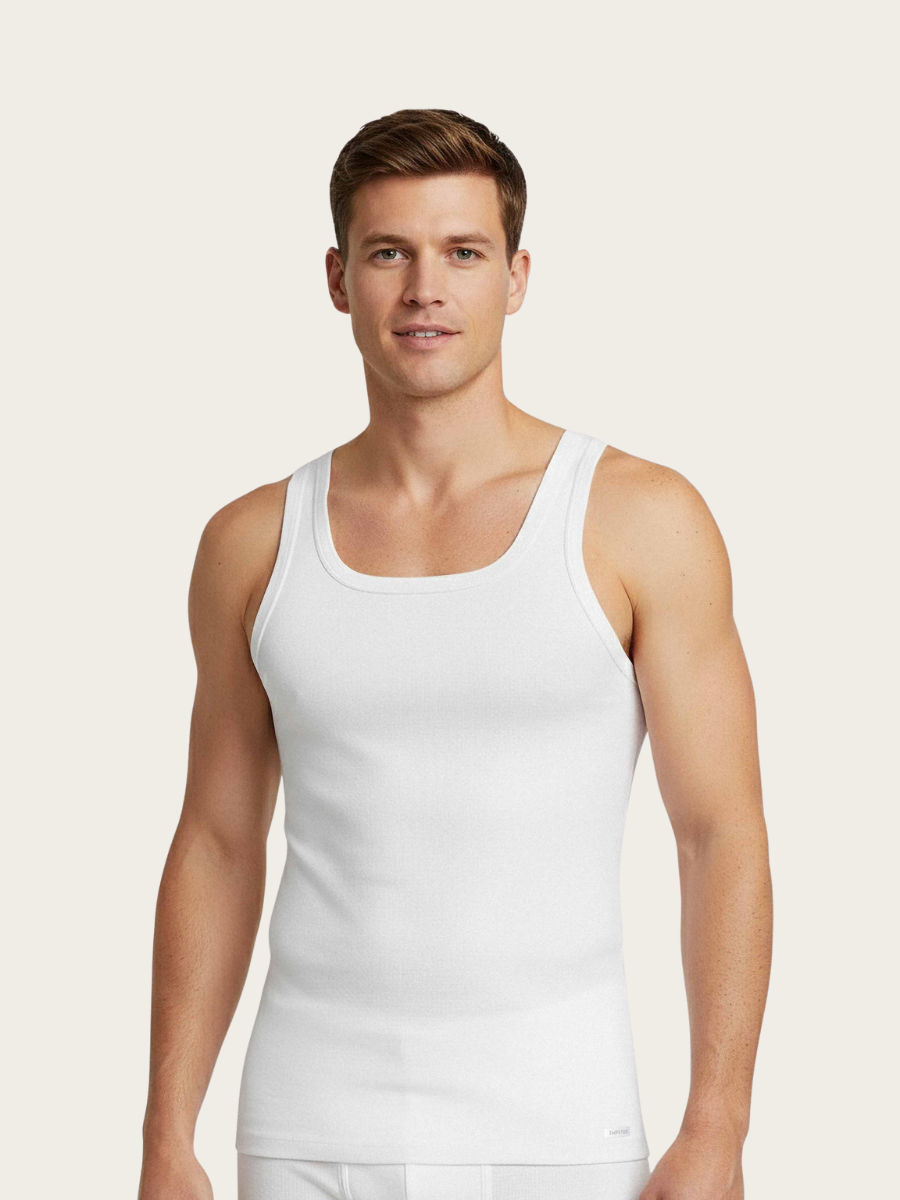 2-PK TANKTOP PURE COTTON, WHITE