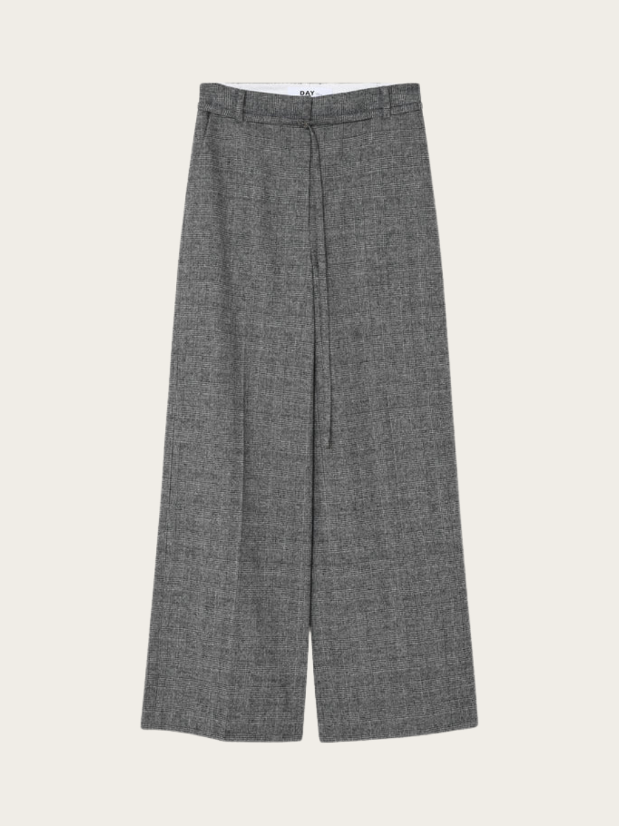 ELINA TARTAN PANTS, BLACK CHECK