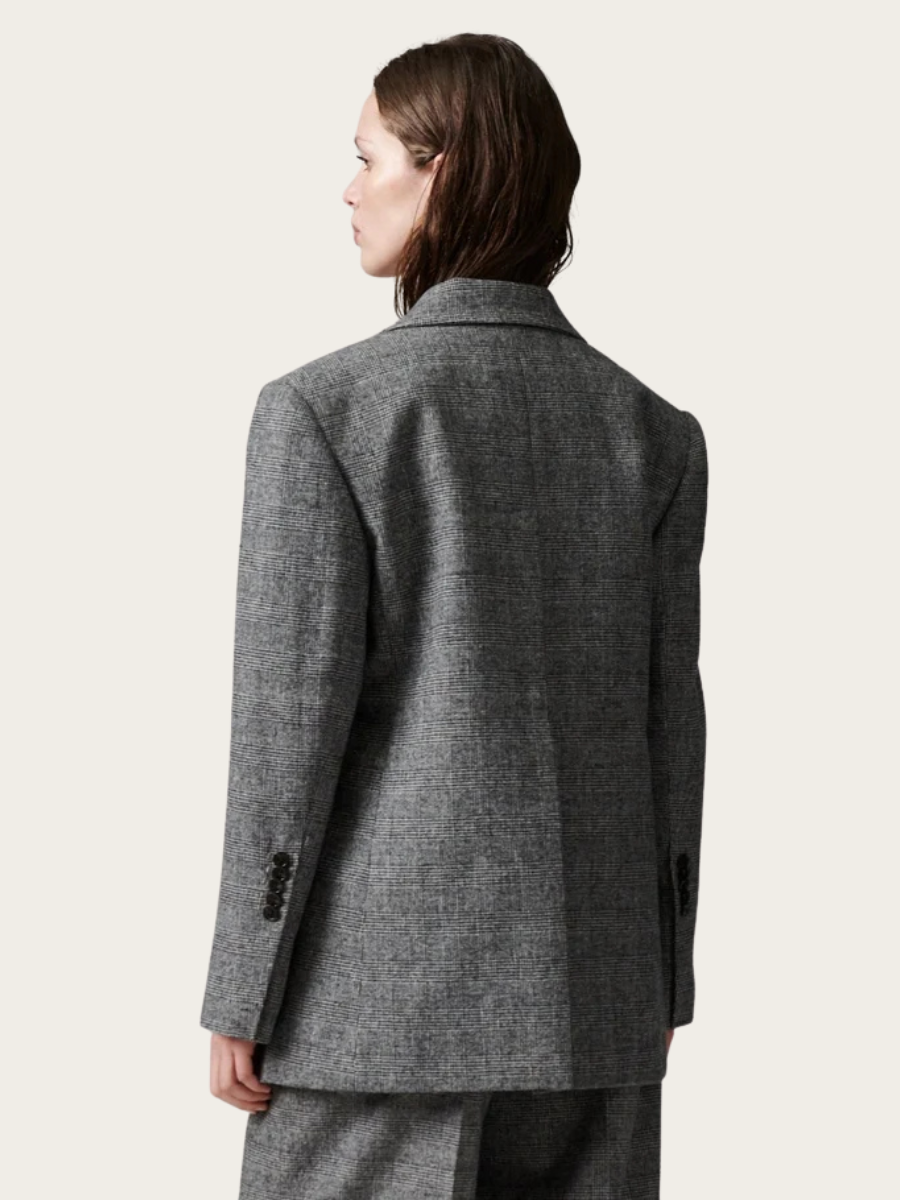 WALES TARTAN BLAZER, BLACK