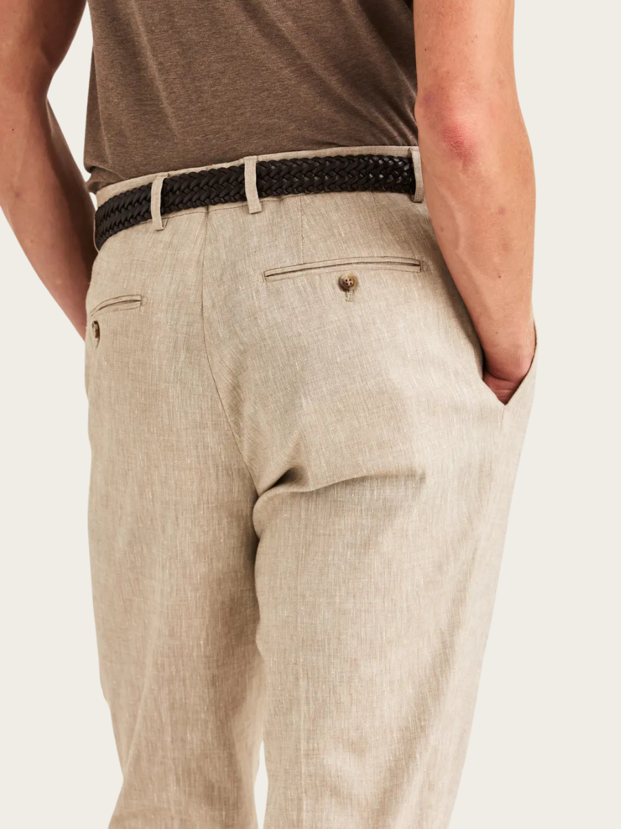 JACK LINEN SUIT TROUSER, KHAKI