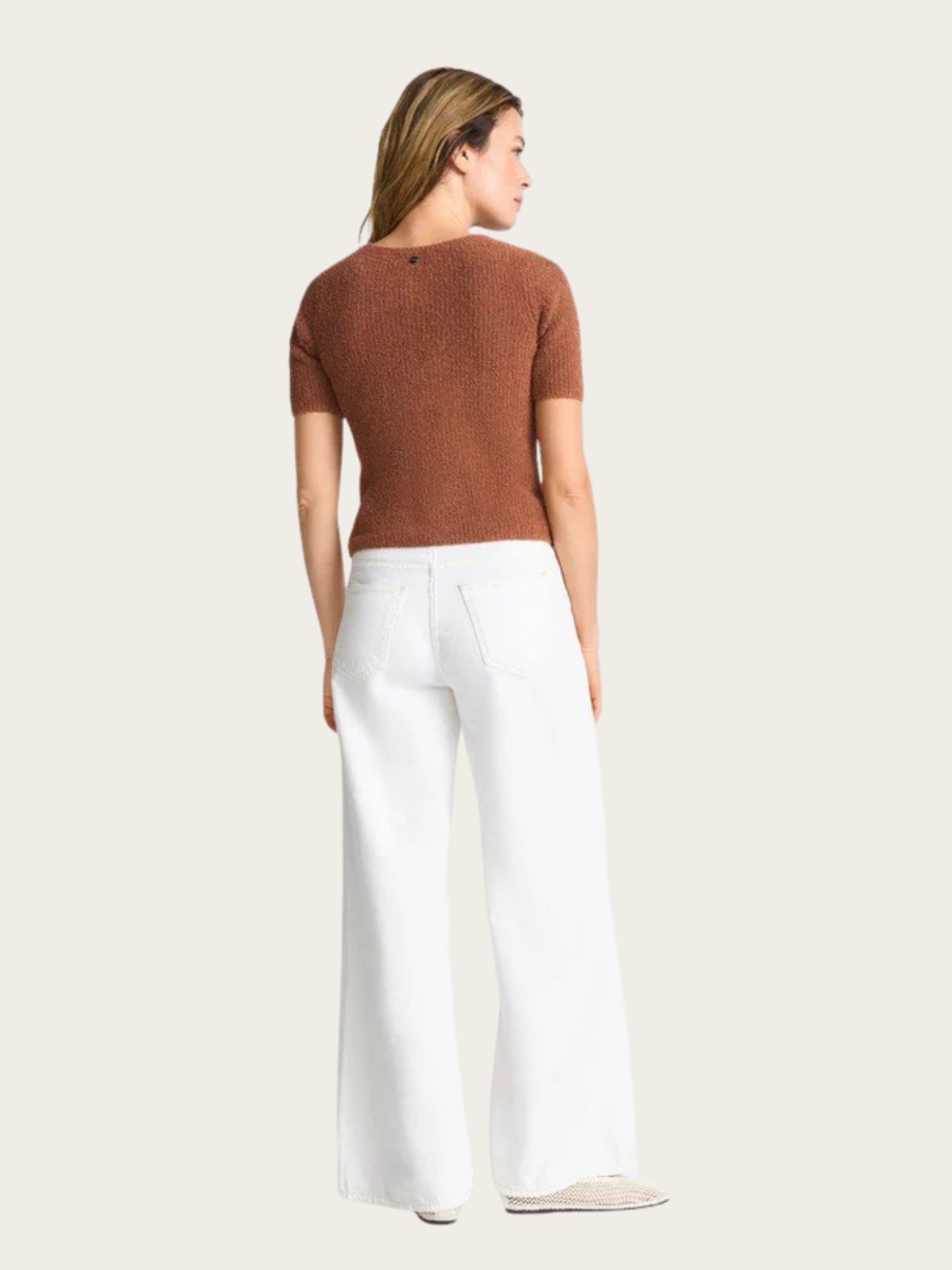 STRUCTURED TOWELLING SWEATER, COCONUT BARK