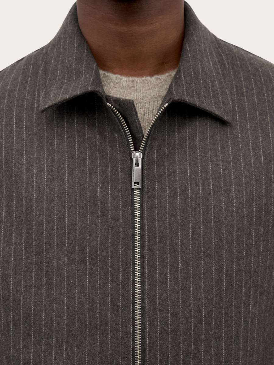 BARNABY C PINSTRIPE JACKET, MUD