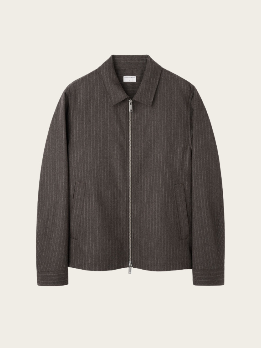 BARNABY C PINSTRIPE JACKET, MUD