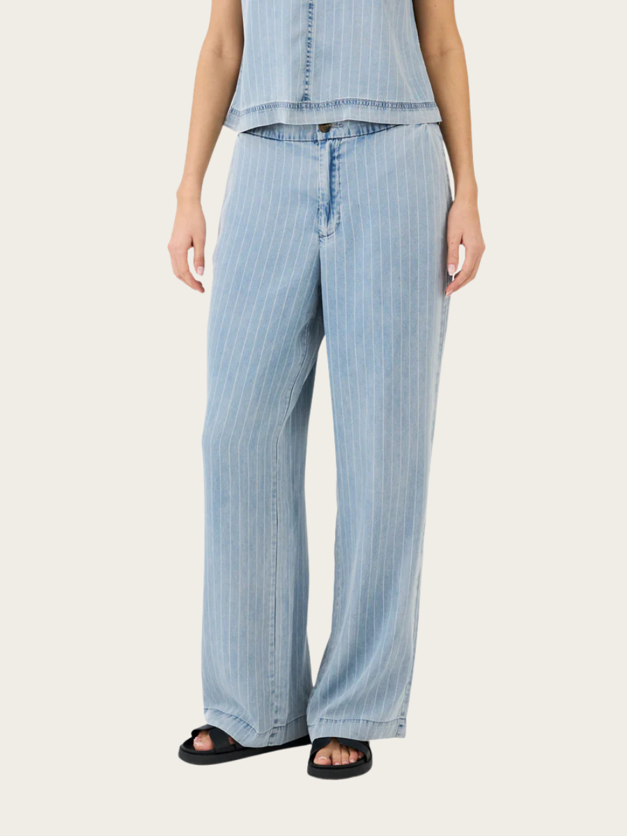 DREW DENIM STRIPE PANT, DENIM BLUE