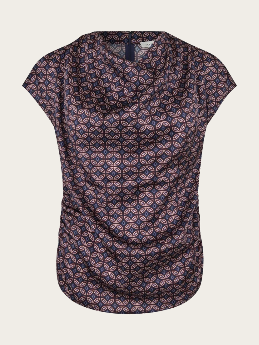 ANNE BLOUSE W/DRAPING, ECLIPSE MOONLIGHT