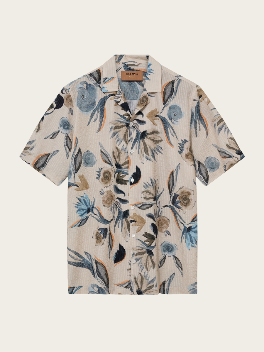 JOEL HAIKU SEER SS SHIRT, ECRU